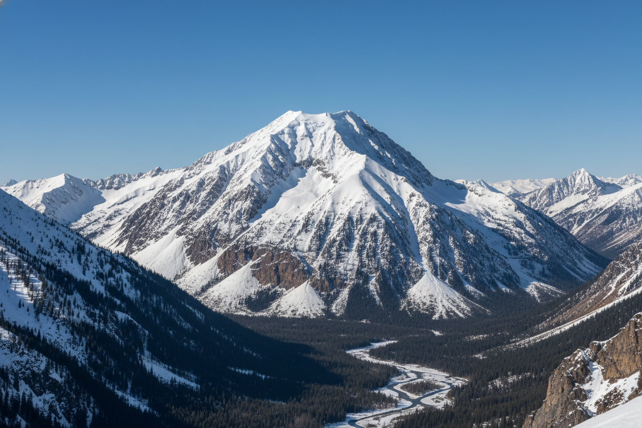 just a mountain with snow from western idaho